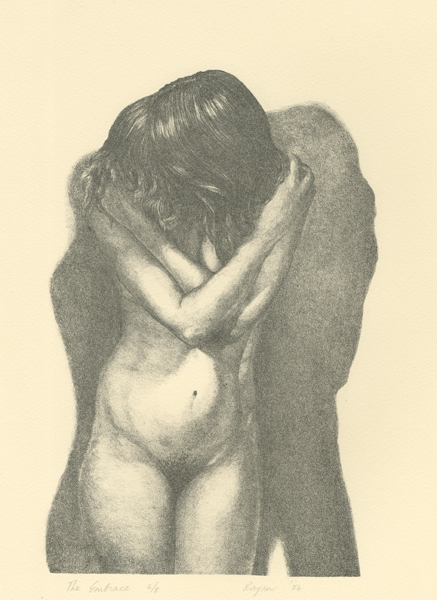The Embrace lithograph by Janet Rayner