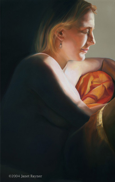 Contemplation, pastel painting by Janet Rayner