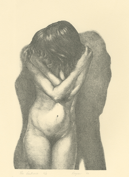 The Embrace lithograph by Janet Rayner